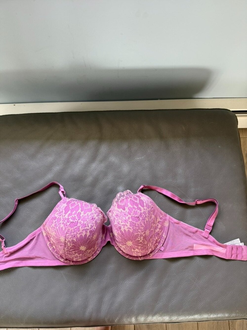 Victoria's Secret 36DD lined demi floral lace bra